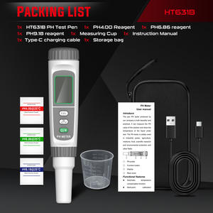 Habotest Ht631a Mètre de qualité de l'eau haute précision Aquaculture <span class=keywords><strong>Ph</strong></span>/temp Testeur multifonctionnel Affichage LCD Batterie AA Matériel ABS - Product Image 2