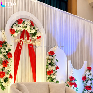 Arco de Metal Personalizable LEDA para Eventos en Interiores, Fondo de Hierro Blanco para Bodas - Product Image 4