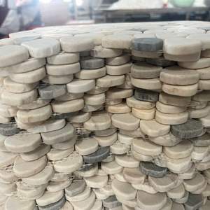 Azulejos de mosaico de piedra Natural personalizados, mármol de adoquín blanco para suelo de pared, diseño de patrón de características, color a juego, tamaño 12 By12 - Product Image 3