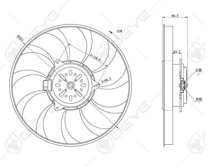 Source 1341365 24418347 car radiator cooling fan for CHEVROLET