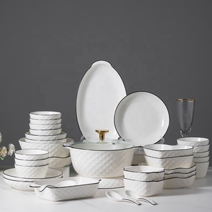 Bộ đồ ăn đặt đơn giản phong cách Bắc Âu hộ gia đình bát Quà Tặng Bộ Đồ Ăn Bát đặt nhà máy trực tiếp bán gốm cắm trại carton cổ điển - Product Image 1