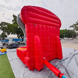 Neues <span class=keywords><strong>Leap</strong></span> Sport Spiel Interaktives Aufblasbares Schloss mit Schieß-Basketballkorb Spaßiges Outdoor-Spiel - Product Image 6