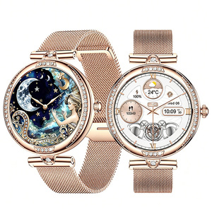 Montre connectée pour femmes avec écran TFT, boîtier en alliage, surveillance de la santé, rappel d'appels et de messages, suivi de la fréquence cardiaque, du sommeil et de la forme physique - Product Image 1
