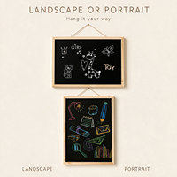 Tableau noir mural réutilisable en bois pour messages et notes, idéal pour la maison, la cuisine ou le restaurant
