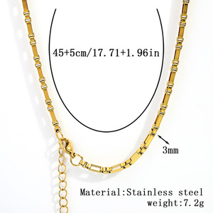 Women's Stainless Steel Necklace - 18K Gold Plated Snake <b>Chain</b> Minimalist Clavicle <b>Chain</b> <b>Titanium</b> Steel Jewelry - Product Image 5