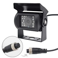 Caméra de recul pour camion et voiture avec 18 LED IR, étanche IP68, grand angle, 24V, vision nocturne
