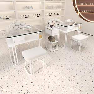 Table à ongles minimaliste, table à ongles tendance, salon de manucure, table et chaise individuelle, double ou triple. - Product Image 5
