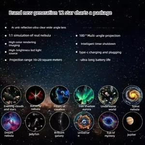 USB Planetarium Galaxy <strong>Moon</strong> Projection Lamp Kids Starry Romantic LED Ambient Ceiling Room Projector <strong>Night</strong> <strong>Lights</strong> for Bedroom Car - Product Image 4