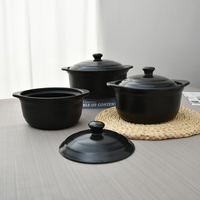 Marmite à soupe en céramique résistante aux hautes températures de qualité supérieure boîte de rangement d'ustensiles de cuisine en faïence pour plaques de cuisson à gaz casseroles à usage domestique