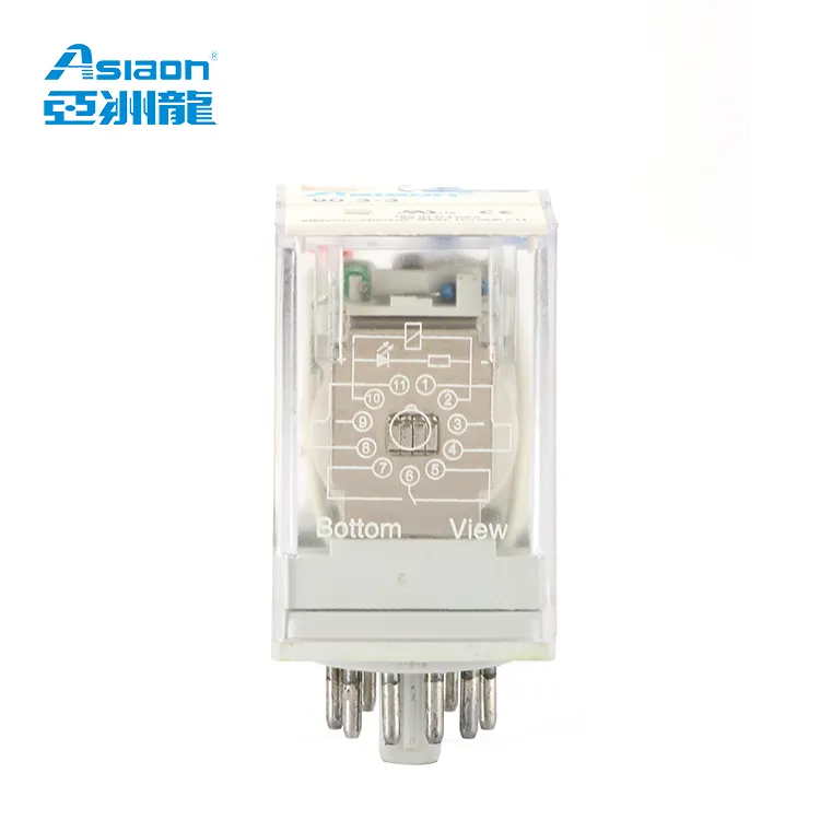 Asiwu Cina Harga Murah 3z kontak 11 pin 10A dc 5V 12V 24V 220V Vdc relay tegangan listrik relay