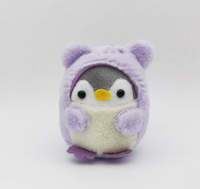 Peluche en polyester transfrontalière, modèle Pingouin 1002, pour machine à griffes, idéale pour sacs d'école, breloques de sac, ou comme petit ours pour couples