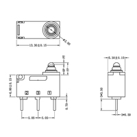 Botón de H3-D a prueba de polvo, Micro interruptor con cables triples, fabricante