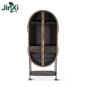 Italian Luxury Retro Glass Wine <b>Cabinet</b> Stainless Steel <b>Wall</b>-mounted <b>Display</b> Case for Home Hotel & Villa Storage Bs-0403 - Product Image 4