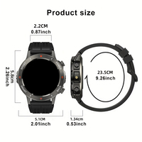 SENBONO S81PRO Smartwatch Unisex con Linterna LED OLED, Resistencia al Agua IP68, Contesta Llamadas, Batería de Larga Duración, Monitor de Actividad para iOS y Android