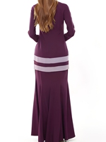 Tenue musulmane pour femmes Baju Kurung de Malaisie, tunique à rayures colorées et jupe longue sirène, sur mesure, ODM, OEM, vente en gros