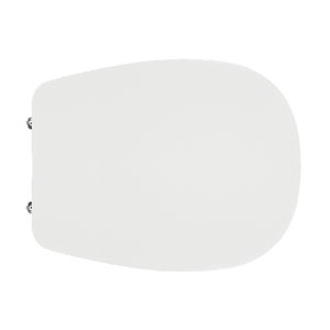 Asiento de inodoro en forma de V, de plástico, con cierre lento, blanco, con bisagras de expansión, para inodoro, diseño minimalista - Product Image 1