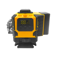 Niveau laser vert avec trois lignes à 360° °   Batterie au lithium Lines avec boîtier en caoutchouc moulé pour l'alignement