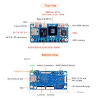 AISmartlink Orange Pi Development Board Zero 3W Quanzhi A733 Papan Pengembangan Tertanam Promosi