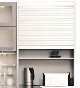 Tambour <strong>Door</strong> Kitchen Cabinet Kit 20 30 40 50 Inch High <strong>Pull</strong>-Down Plastic Retractable Closet <strong>Doors</strong> with Hand <strong>Pull</strong> &amp; Exposed Track - Product Image 2