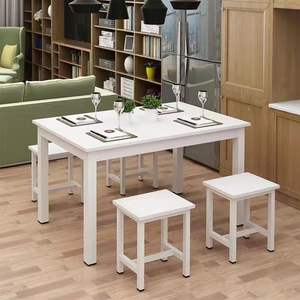 Table à manger moderne Set2 chaises bois haut métal jambe rectangulaire meubles <span class=keywords><strong>de</strong></span> <span class=keywords><strong>cuisine</strong></span> pour la maison Restaurant café petit espace - Product Image 2