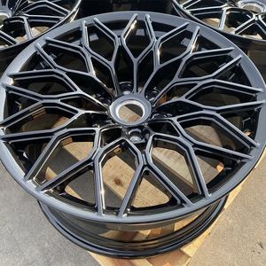Roue personnalisée d'usine noir brillant pour BMW PORSCHE <span class=keywords><strong>LAMBORGHINI</strong></span> <span class=keywords><strong>18</strong></span> 19 20 21 22 23 pouces 5x112 5X114.3 5X130 jante forgée - Product Image 3
