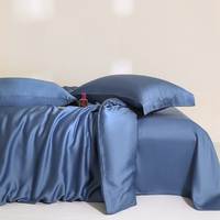 Ensemble de literie de luxe personnalisé en Tencel Lyocell 4 pièces, anti-rides, hypoallergénique, ensemble de draps rafraîchissants pour l'été