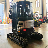 Offre Spéciale Mini-Excavatrice de 2,5 Tonnes avec Cabine, Moteur EURO 5, Rotation à 360 Degrés, Multifonction, Petit Bagger sur Chenilles Hydraulique, Micro-Pelle