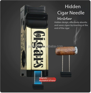 JOFI 5 Jets Windproof Blue Flame Portable <b>Cigar</b> Torch <b>Lighter</b> <b>Cigar</b> <b>Lighter</b> With Cutter Punch Custom Logo for Wholesale - Product Image 5