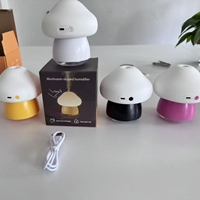 Lampe à pression colorée YS avec humidificateur - Version rechargeable - Veilleuse de chambre en silicone - Mini humidificateur compact de bureau