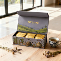 Caja de Embalaje de Papel Rígido Ecológica Hecha a Medida con Logotipo en Relieve y Cierre Magnético para Té, Hierbas, Café y Whisky