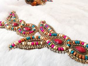 100% perline di legno fatte a mano con catena di trapano economico scarpe vamp colla su sandalo scarpe come decorazione di vendita calda - Product Image 4