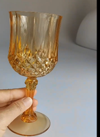 Verres à vin en plastique vintage verts, verres à eau, verres colorés rétro en relief pour fête, bar à vin, jus, baby shower