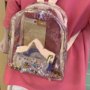 Mini Minnie Cartoon lucente PVC TPU magica <span class=keywords><strong>scuola</strong></span> zaino impermeabile e Glitter gelatina borsa con paillettes per i bambini <span class=keywords><strong>di</strong></span> ritorno a <span class=keywords><strong>scuola</strong></span> - Product Image 5