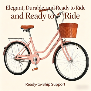 Nouveau modèle 2026 Vélo de ville pour <span class=keywords><strong>femme</strong></span> personnalisé vintage 26 pouces, cadre surbaissé, <span class=keywords><strong>style</strong></span> cruiser rétro, avec panier, <span class=keywords><strong>style</strong></span> <span class=keywords><strong>hollandais</strong></span>, simple vitesse, haut de gamme - Product Image 2