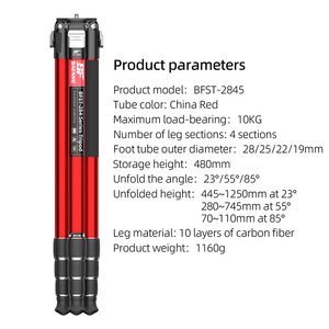 Chất lượng cao sợi carbon máy ảnh <span class=keywords><strong>Tripod</strong></span> du lịch DSLR máy ảnh Dây đeo 4 phần <span class=keywords><strong>Tripod</strong></span> chuyển đổi để Monopod - Product Image 4