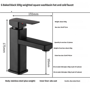 Grifo de Lavabo de Cerámica de Alta Calidad <span class=keywords><strong>Branz</strong></span>, con Base de Acero Inoxidable, Control Dual de Agua Fría/Caliente, para Baño - Product Image 2