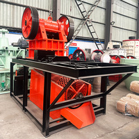Petite machine de concassage à mâchoires, broyeur de pierres, concasseur à mâchoires mobile pour béton