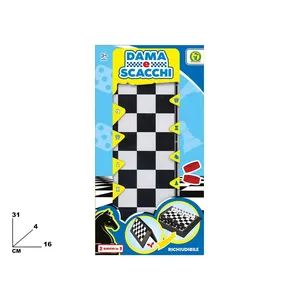 Juego de Damas y Ajedrez 31x16 cm, Tablero Plegable 2 en 1, Juego de Ajedrez y Damas para Niños - Product Image 1