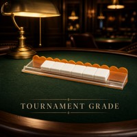 Poussoirs de Mahjong de Luxe à Bordure Festonnée, Supports en Acrylique à Conception Magnétique, Accessoires Porte-Pièces Américains pour Joueurs Professionnels et Tournois