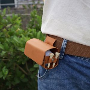 Sac de rangement pour balles de golf en cuir PU recyclable, 4 couleurs, fermeture magnétique, pochette de ceinture portable, porte-tee, unisexe, prêt à expédier - Product Image 4