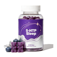 Complément alimentaire à faible MOQ : Gommes naturelles pour le sommeil avec 5-HTP, L-Théanine, Magnésium et Racine de Valériane – Aide au sommeil sans mélatonine