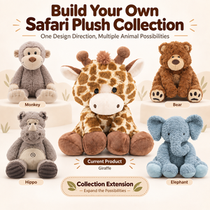 Peluche personnalisée girafe, créez votre <span class=keywords><strong>propre</strong></span> design, peluche animal de la savane pour collection, boutique de cadeaux, vente au détail, zoo - Product Image 6