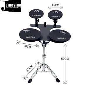 Juego de batería de <span class=keywords><strong>música</strong></span> Jingying 2024, plataforma de entrenamiento para silenciamiento y reducción de ruido, instrumento de percusión para el hogar, tambor tonto de práctica - Product Image 3