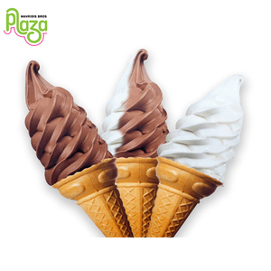 Glace <span class=keywords><strong>à</strong></span> <span class=keywords><strong>la</strong></span> crème au chocolat et <span class=keywords><strong>à</strong></span> <span class=keywords><strong>la</strong></span> <span class=keywords><strong>vanille</strong></span> en spirale dans un cône <span class=keywords><strong>gaufre</strong></span>, style soft serve - Product Image 5