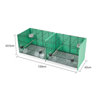 Cage à oiseaux métallique empilable de haute qualité 120*42*43.5cm, grande cage d'élevage pour oiseaux avec panneau arrière, en promotion