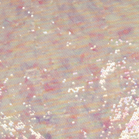 Tissu de mariée de luxe en polyester à impression numérique, broderie de sequins, maille extensible à paillettes de 5 mm pour robe, personnalisable OEM