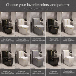 Customizable Sanitary Ware <strong>Bathroom</strong> Water Closet Black Marble Ceramic Toilet Bowl Toilet <strong>Bathroom</strong> Square One Piece Toilet - Product Image 6