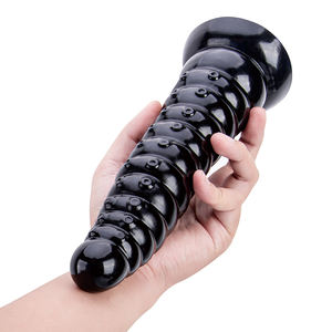 Dildo de PVC Negro Extra Grande con Cuentas, Impermeable, para Adultos, Masajeador de Próstata Enorme para Parejas - Product Image 3