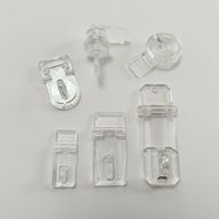 Organisateur de cosmétiques en acrylique transparent avec bouton, fermoir transparent à pression pour étui de rangement de maquillage, mini fermoir à bascule multi-tailles