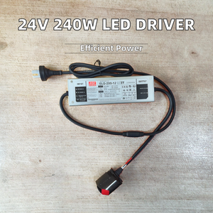 ספק כוח תעשייתי Meanwell ELG-240-24A-3Y 240W מתכתי להפעלת תאורת <span class=keywords><strong>LED</strong></span>, 10A יציאה, <span class=keywords><strong>24V</strong></span>, יעילות 92%, כניסת 100-305VAC - Product Image 2